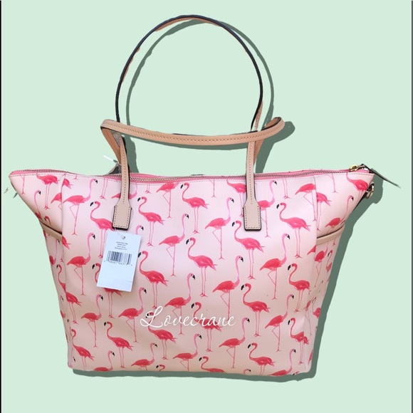 ❤️Kate Spade New York Shore Street Adaira Flamingo Baby Bag - Picture 13 of 17